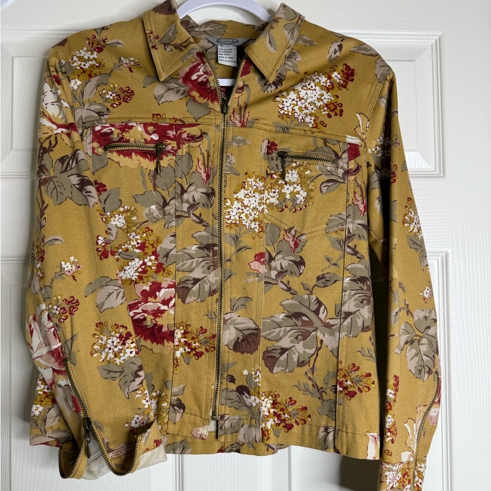 Yellow and Red Floral Blazer